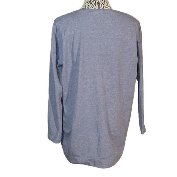 J JILL Tunic Top Blue M Casual Warm Comfort Lightweight contemporary mature - Picture 4 of 6